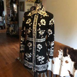 Ladies Nygard Collection Black Embroidered Coat